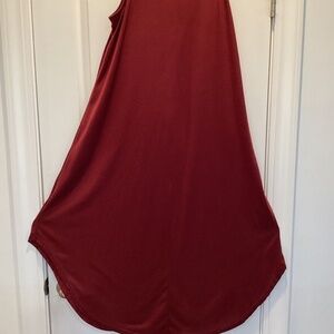 Elegant Spaghetti Strap Sundress ( Color: Burgundy)(Size: XXL)